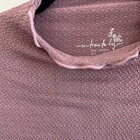 Intimately Free People Mauve Mockneck Long Sleeve Bodysuit - Picture 3 of 3